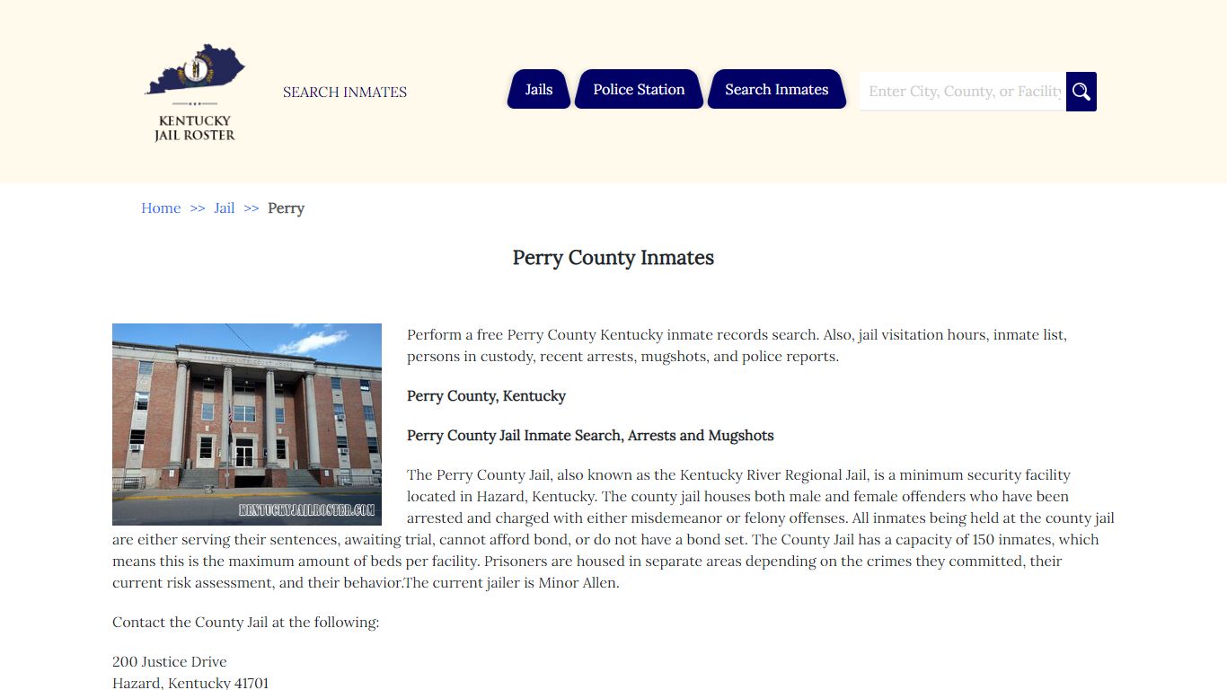 Perry County Inmates - Jail Roster Search